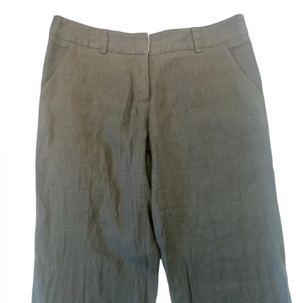 Tory Burch Wide Leg Black Linen Pants